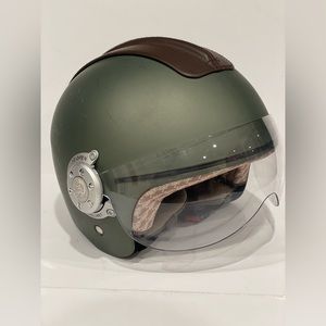Diesel Jeans Brand Mowie Helmet Scooter/Motorcycle green and brown RARE